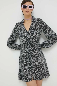 Tommy Jeans rochie culoarea negru, mini, mulata