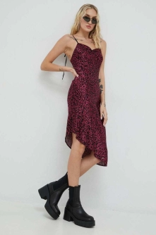 Tommy Jeans rochie culoarea roz, mini, mulata