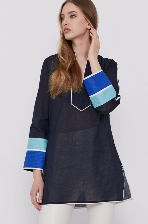 Tory Burch Rochie culoarea albastru marin, mini, model drept