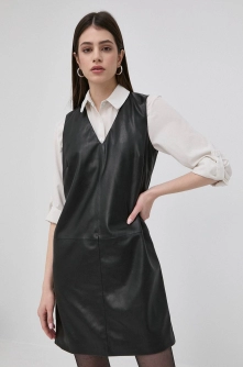 Trussardi rochie culoarea negru, mini, evazati