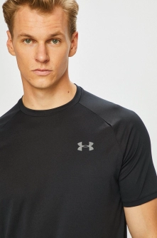 Under Armour tricou de antrenament Tech 2.0 culoarea negru, neted