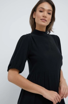 United Colors of Benetton rochie culoarea negru, mini, evazati