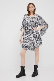 United Colors of Benetton rochie culoarea negru, mini, oversize