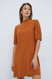 United Colors of Benetton rochie culoarea portocaliu, mini, evazati