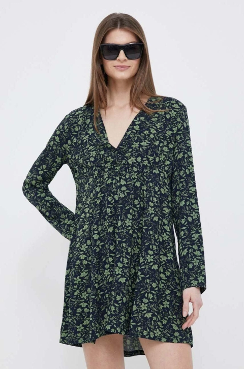 United Colors of Benetton rochie culoarea verde, mini, evazati