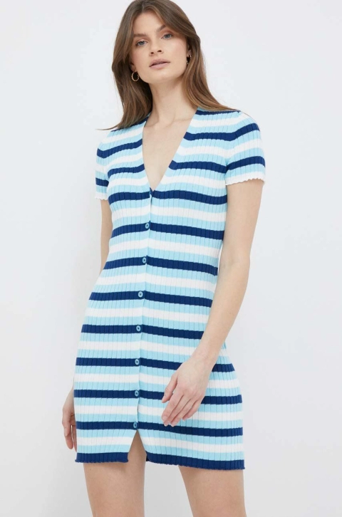 United Colors of Benetton rochie din bumbac mini, mulata