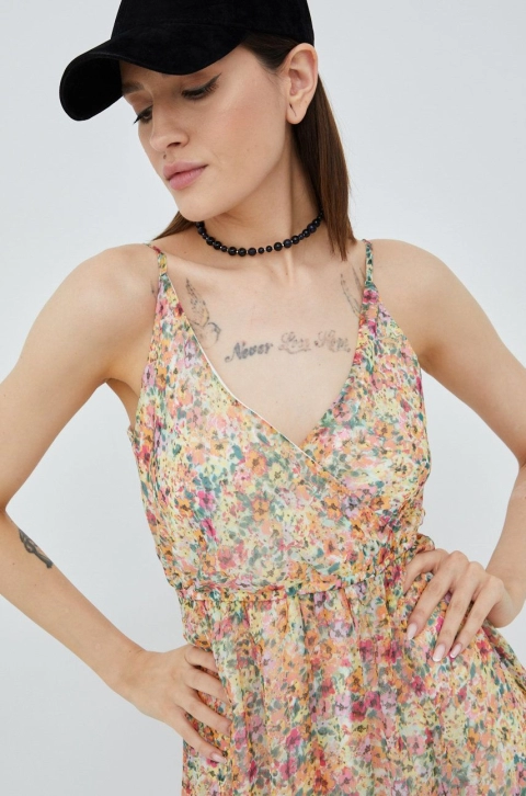 Vero Moda rochie culoarea roz, maxi, evazati