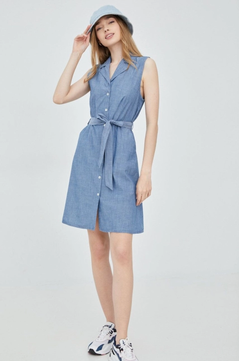 Vero Moda rochie din bumbac mini, evazati