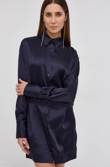 Victoria Beckham Rochie culoarea albastru marin, mini, oversize