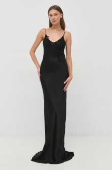 Victoria Beckham rochie culoarea negru, maxi, drept