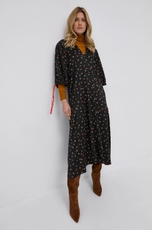 Victoria Victoria Beckham Rochie culoarea negru, midi, oversize