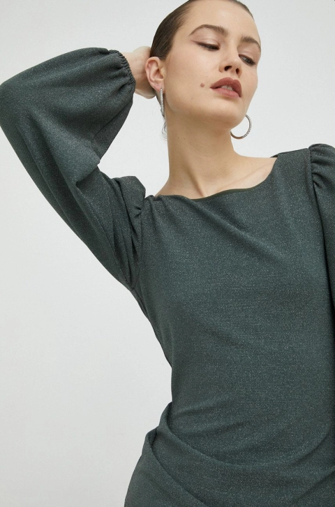 Weekend Max Mara rochie culoarea verde, mini, drept