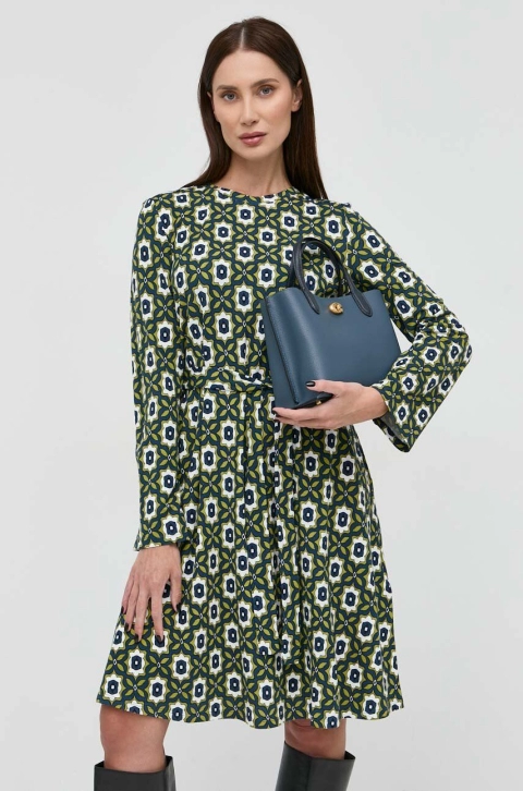Weekend Max Mara rochie culoarea verde, mini, evazati