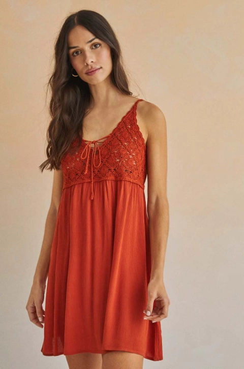 women'secret rochie JAMAICA culoarea portocaliu, mini, oversize, 5545117