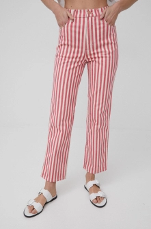 Wrangler jeansi femei, culoarea roz, high waist