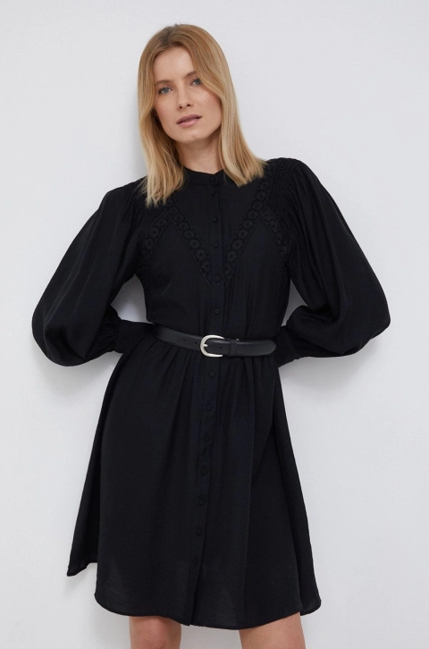 Y.A.S Rochie culoarea negru, mini, evazata