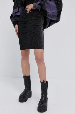 Young Poets Society Fustă culoarea negru, mini, creion