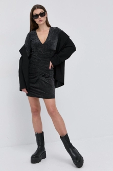 Young Poets Society Rochie culoarea negru, mini, mulat