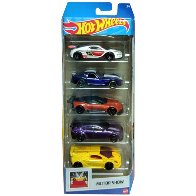 Set masinute Hot Wheels, Motor Show, HFV80, 1:64 (5 modele)